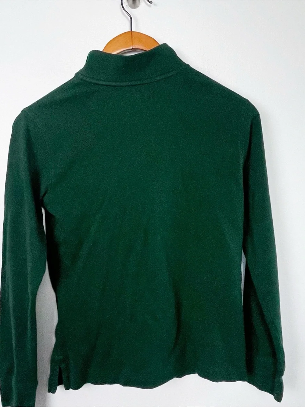 Polo Ralph Lauren Quarter Zip Pullover Boys Medium 10-12 Green Pony Logo